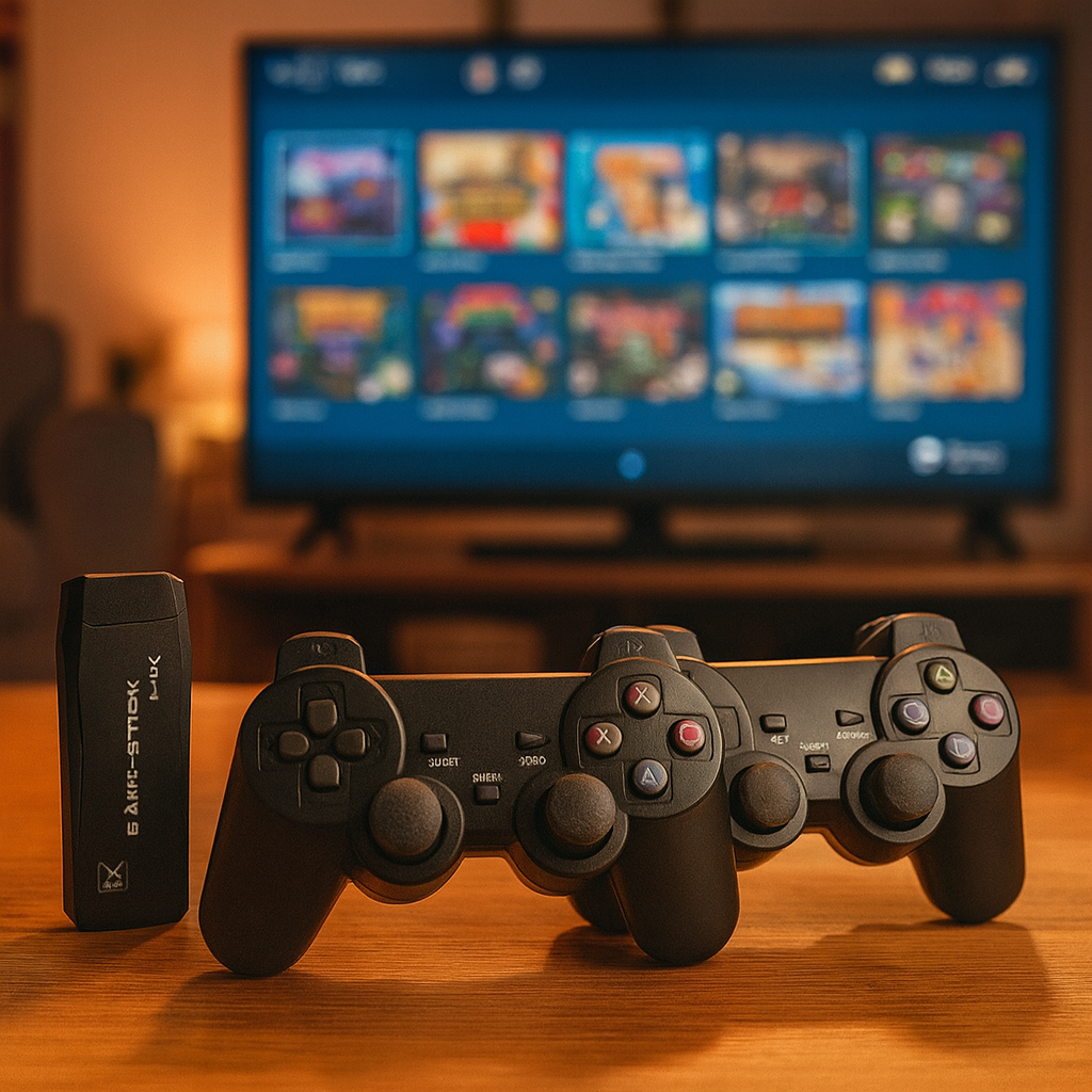 CONSOLA RETRO GAME STICK 4K | 20.000 JUEGOS + 2 MANDOS INALÁMBRICOS